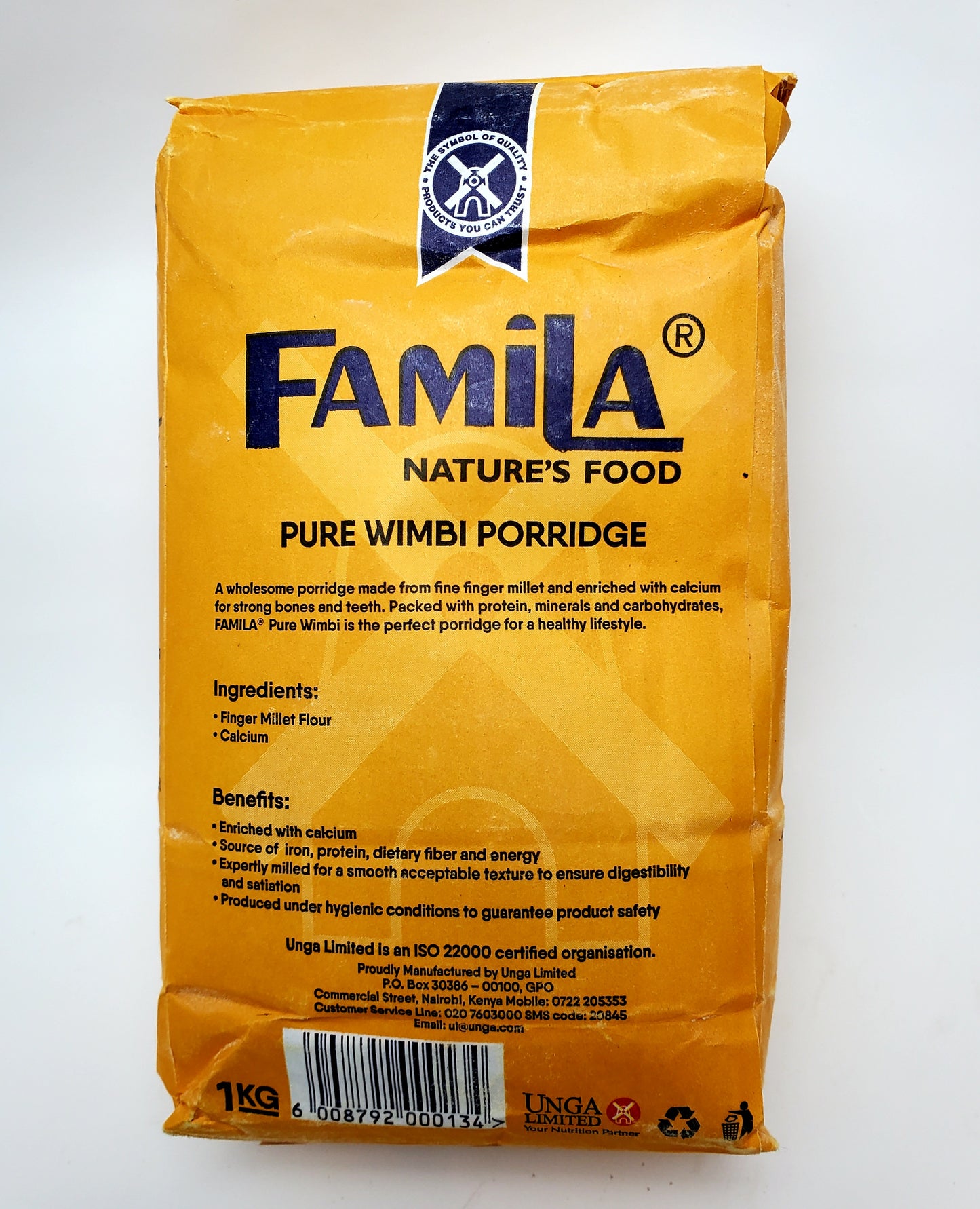 Famila Pure Wimbi Porridge - 1kg